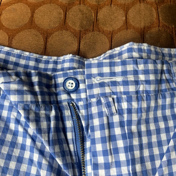 Thomas Dean Blue Gingham Men's Shorts - Picture 2 of 3